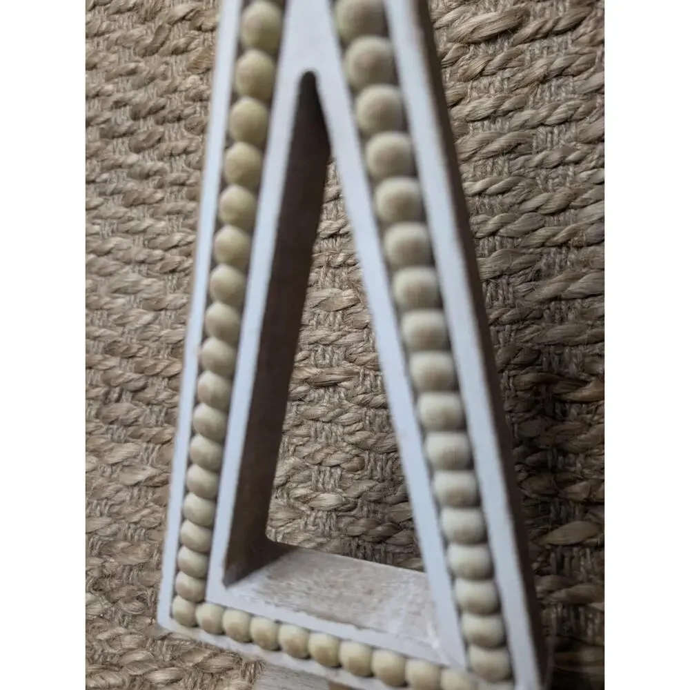 Wood Cut Out Decorative Christmas Tree Boho White Wash Holiday Tabletop 13